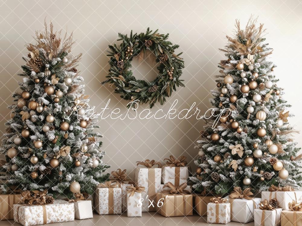 Kate Christmas Trees Wreath Gifts Backdrop Designed by Patty Roberts