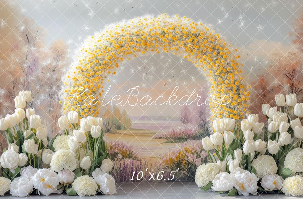 Kate Spring Flower Arch Tulip Garden Backdrop Designed by Mini MakeBelieve