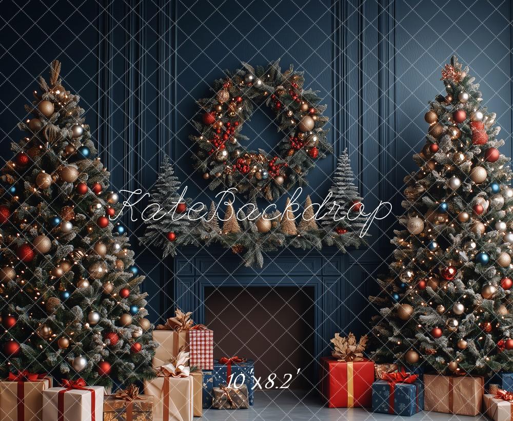 Kate Christmas Tree Wreath Retro Backdrop Designed by Patty Roberts