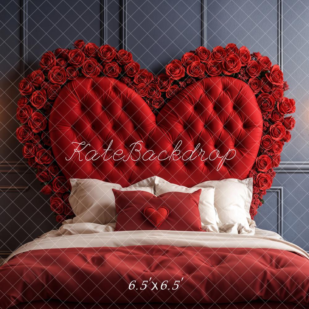 Kate Headboard Romantic Red Heart Backdrop Designed by Emetselch