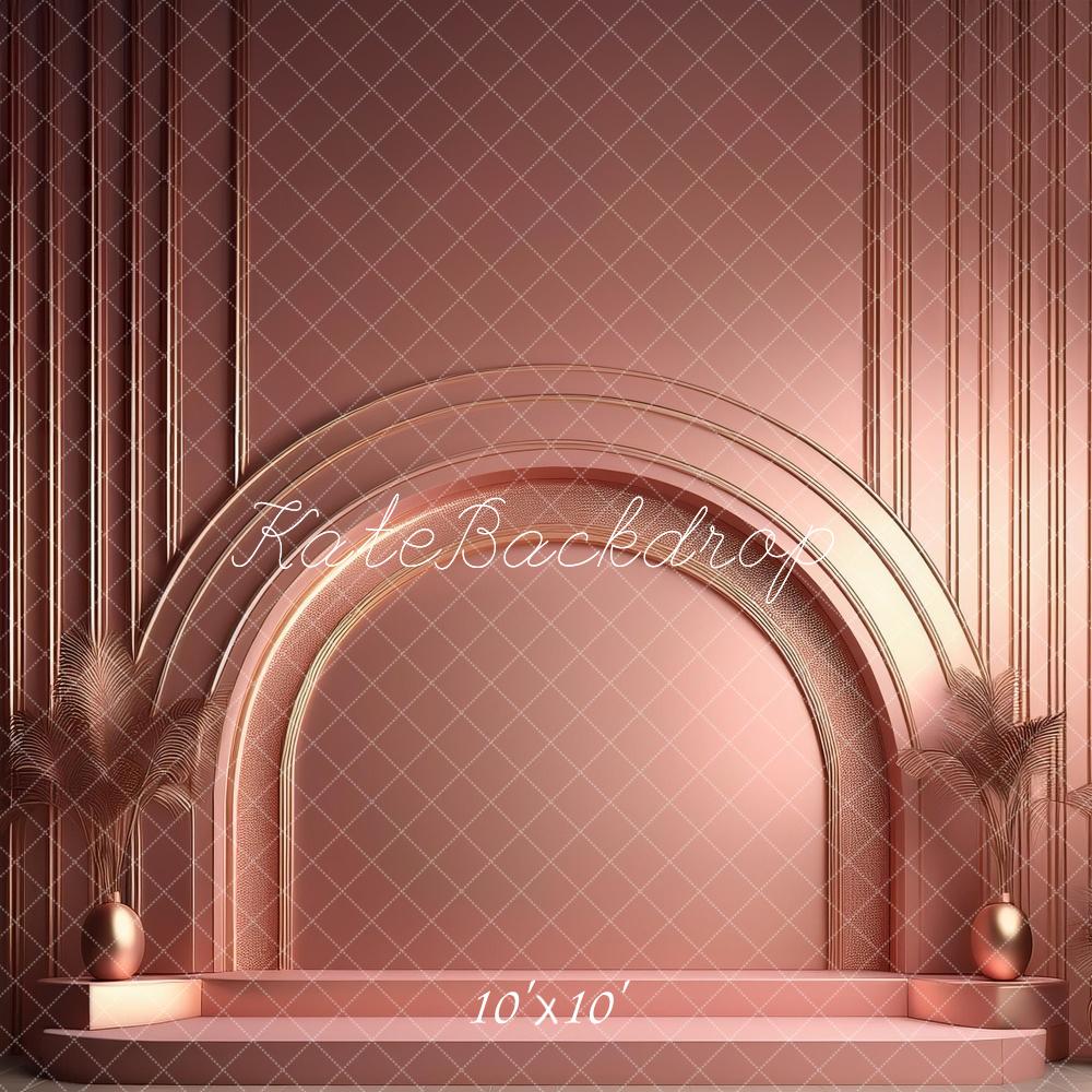 Kate Pink Fine Art Arch Metallic Wedding Backdrop Designed by Megan Leigh Photography