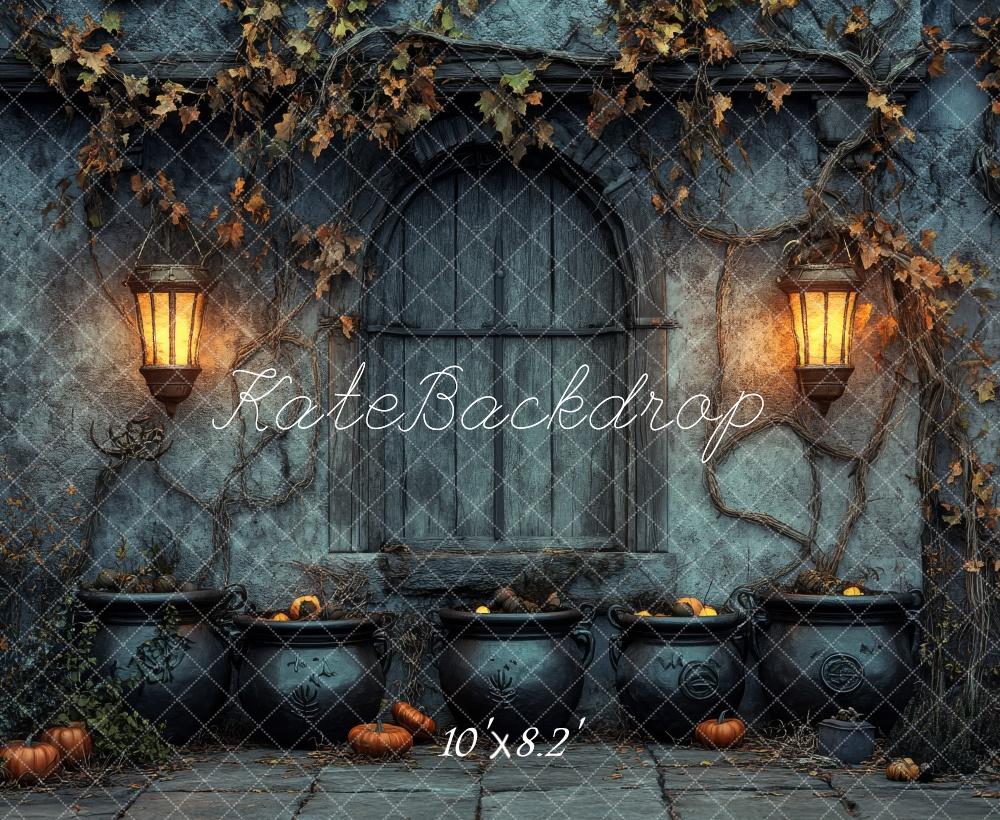 Fondo de Ventana Rústica de Bruja Oscura de Halloween Diseñado por Lidia Redekopp