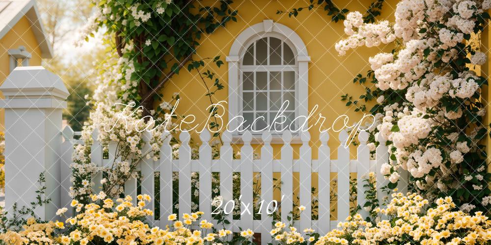 Lightning Deal #5 Kate Spring Floral Yellow Cottage Backdrop Designed by Emetselch