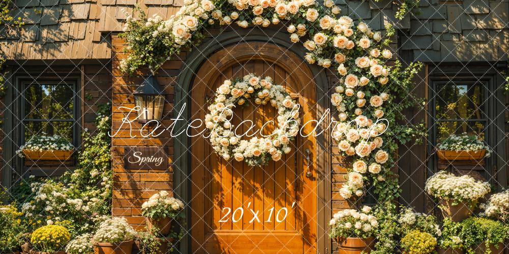 Kate Spring Floral Arch Door Sunshine Backdrop Designed by Emetselch