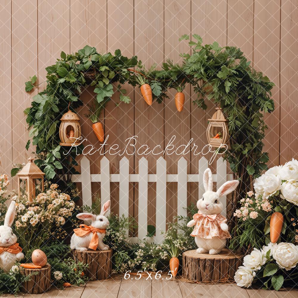 Kate Easter Bunny Greenery Arch Backdrop Designed by Emetselch