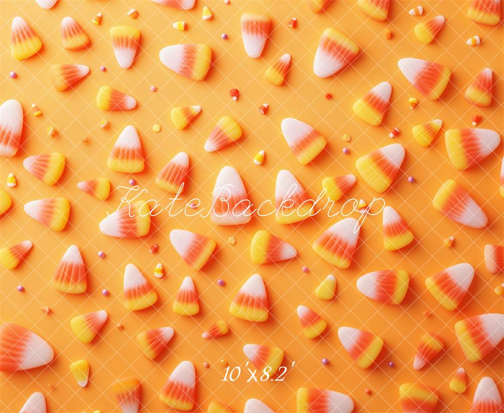 Kate Halloween Candy Corn Orange Wall Backdrop Designed by Patty Roberts