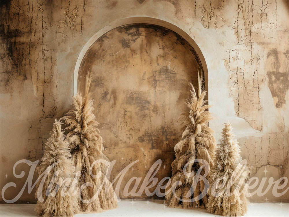 Sfondo murale in stile Boho Beige ad arco rotto progettato da Mini MakeBelieve.