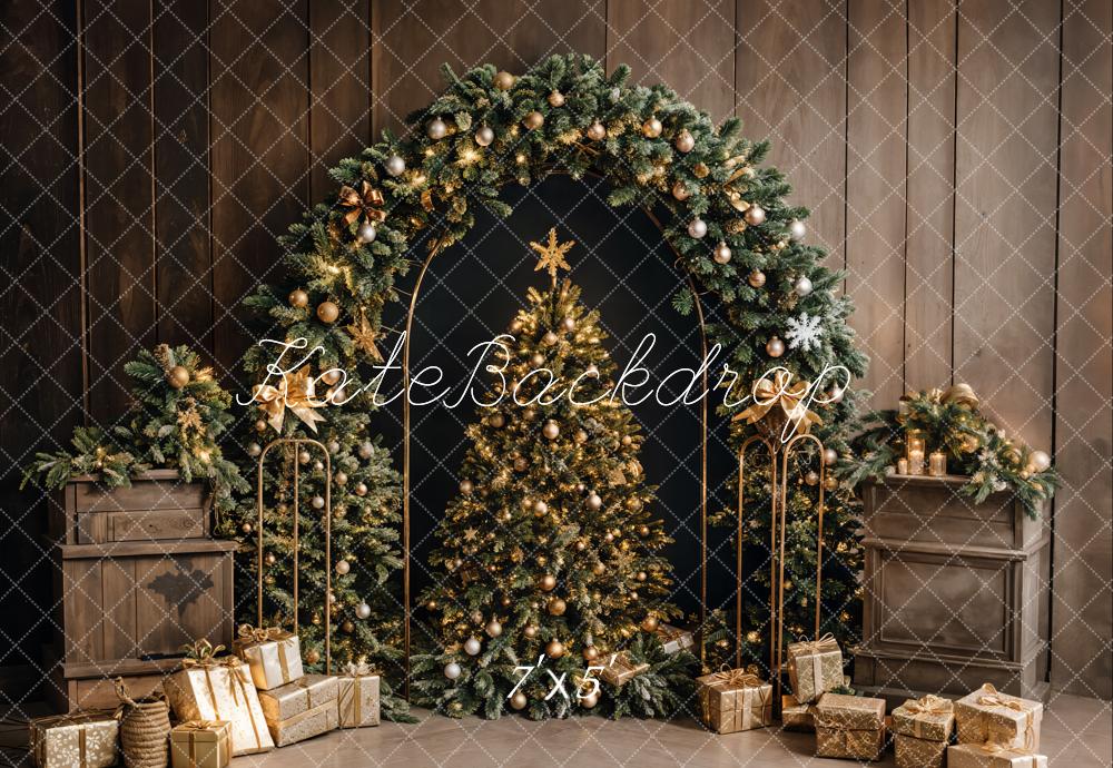 Kate Christmas Tree Arch Gifts Wood Wall Backdrop Designed by Emetselch