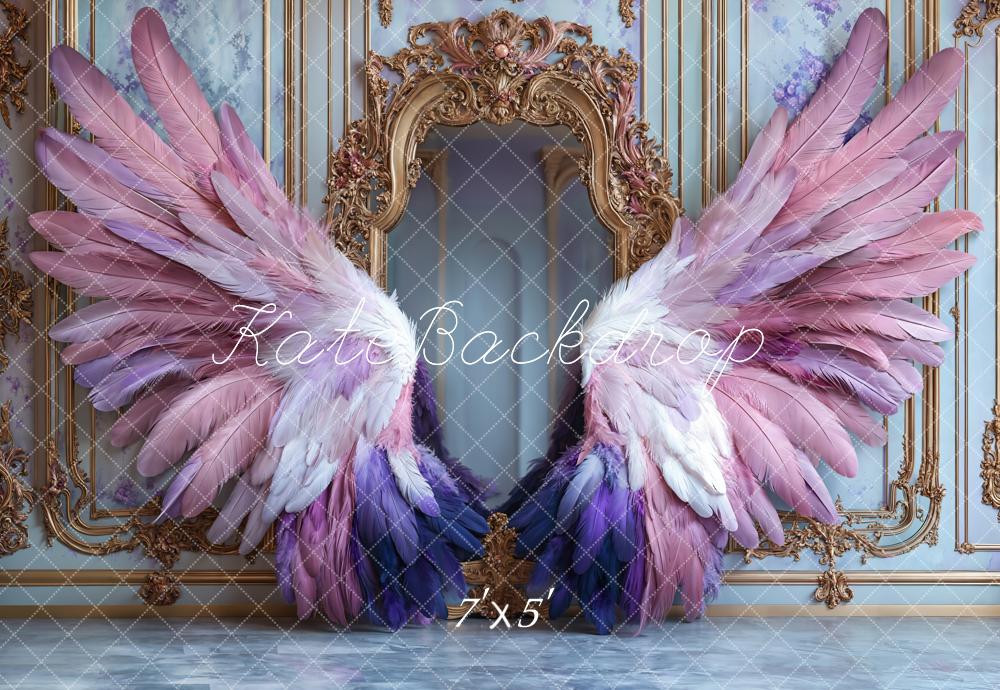 Kate Fantasy Purple Wings Mirror Backdrop Designed by Emetselch