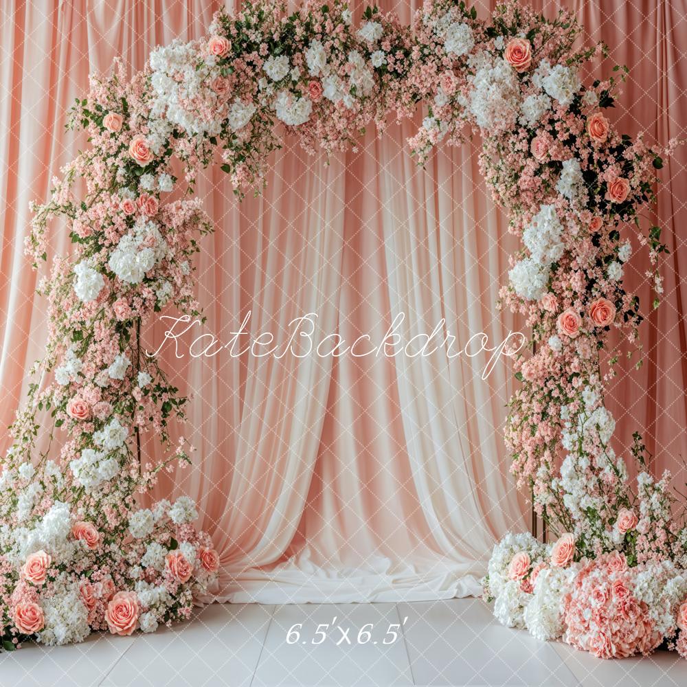 Kate Flower Arch Pink Wedding Backdrop Designed by Emetselch