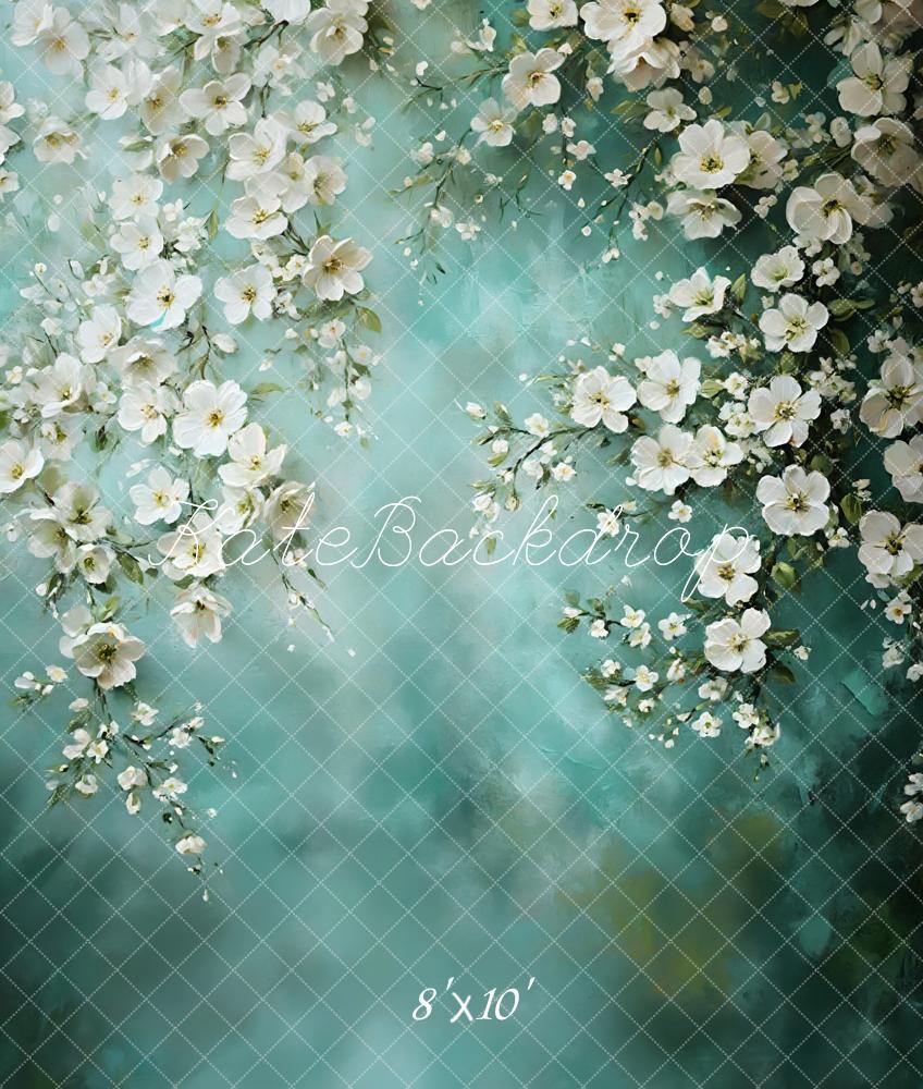 Kate Fine Art  Floral Green Blossom Backdrop Designed by Emetselch