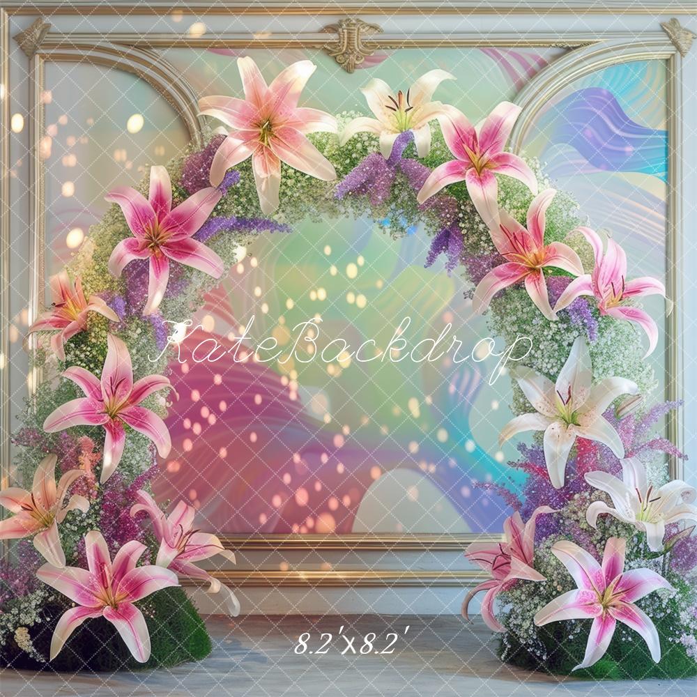 Kate Flower Arch Bokeh Retro Backdrop Designed by Mini MakeBelieve