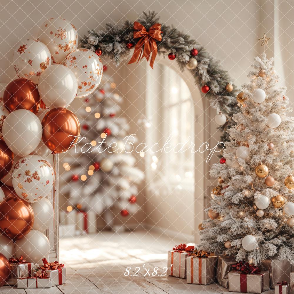 Fondo de Arco de Globos de Árbol de Navidad Diseñado por Emetselch