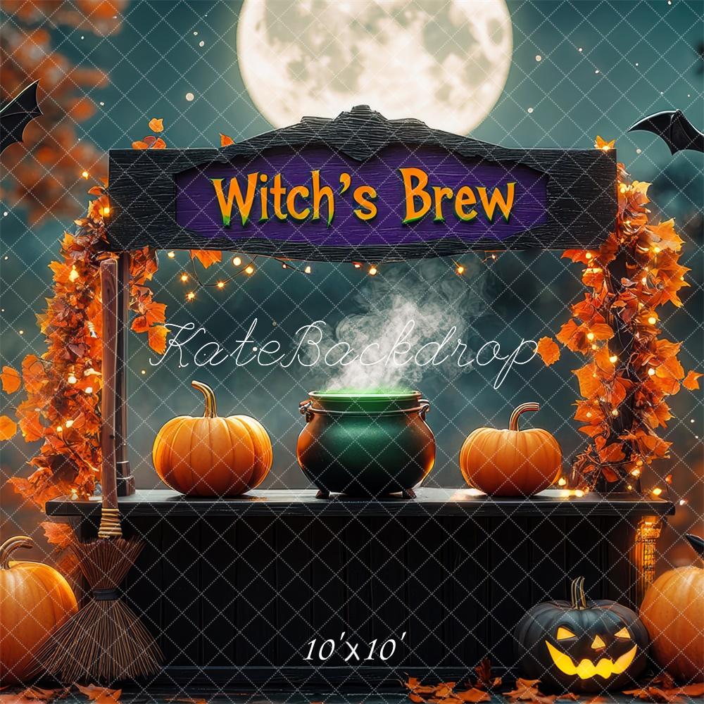 Kate Halloween Witch's Brew Stand Moon Backdrop Designed by Mini MakeBelieve