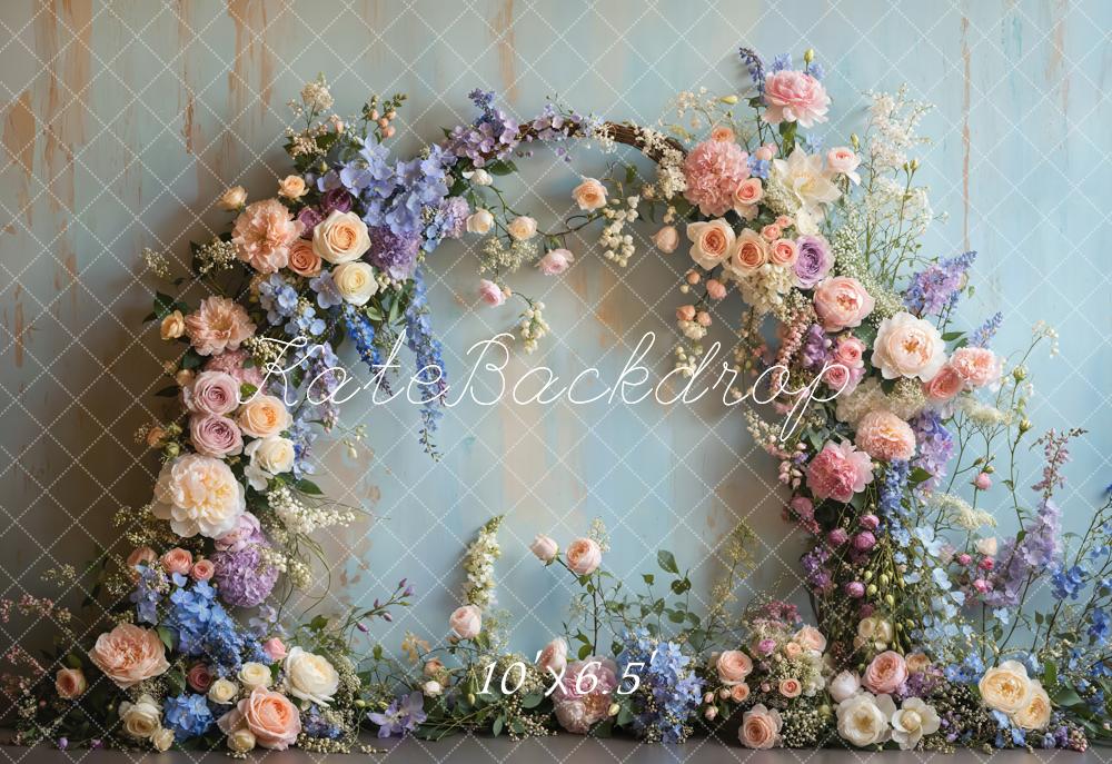 Arco Floral de Primavera Pastel Fondo