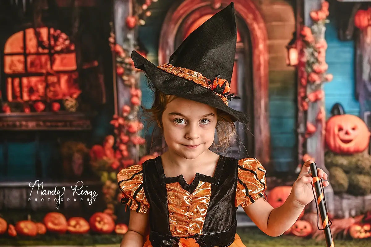 Kate Whimsical Halloween House Backdrop Designed by Mandy Ringe Photography