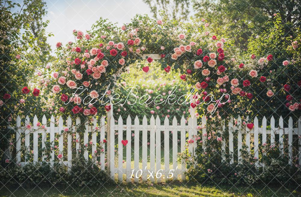 Kate Valentine Flower Arch Garden Fence Backdrop Designed by Emetselch