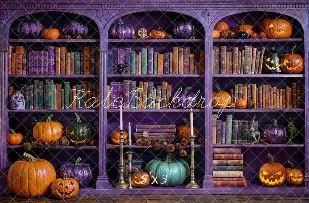 Sfondo per libreria viola magica di Halloween Designed by Emetselch