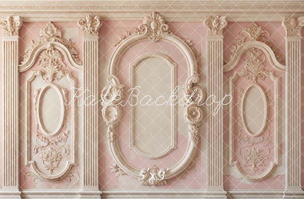 Kate Pink Retro Carved Wall Backdrop Designed by Emetselch