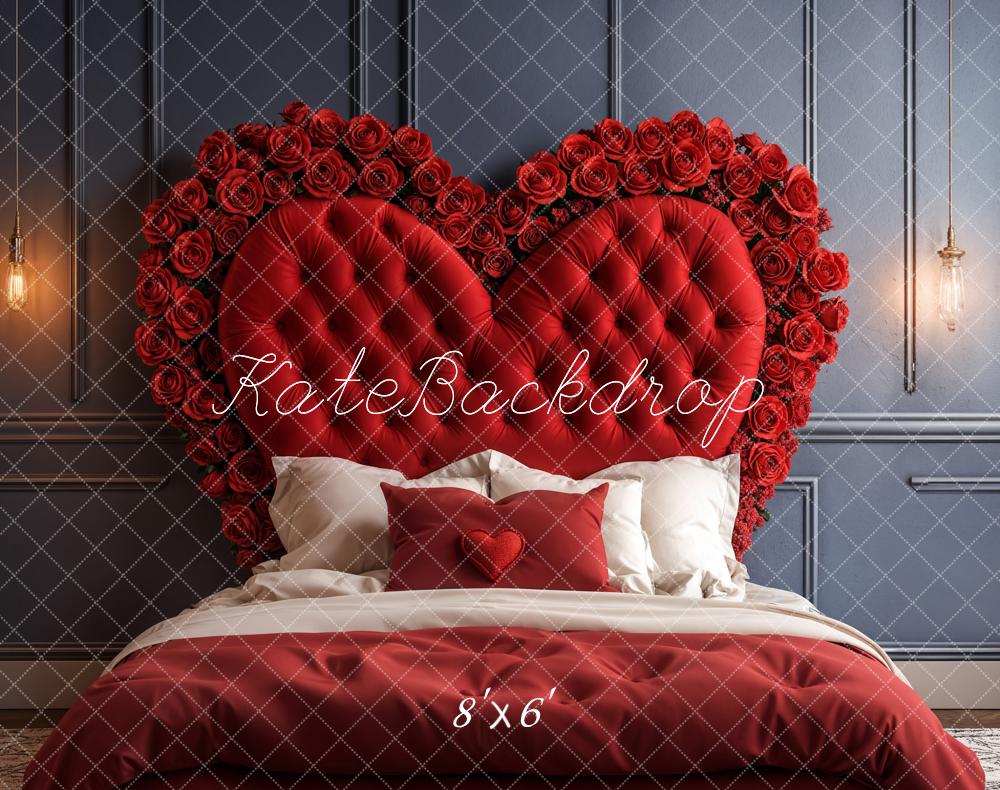 Kate Headboard Romantic Red Heart Backdrop Designed by Emetselch