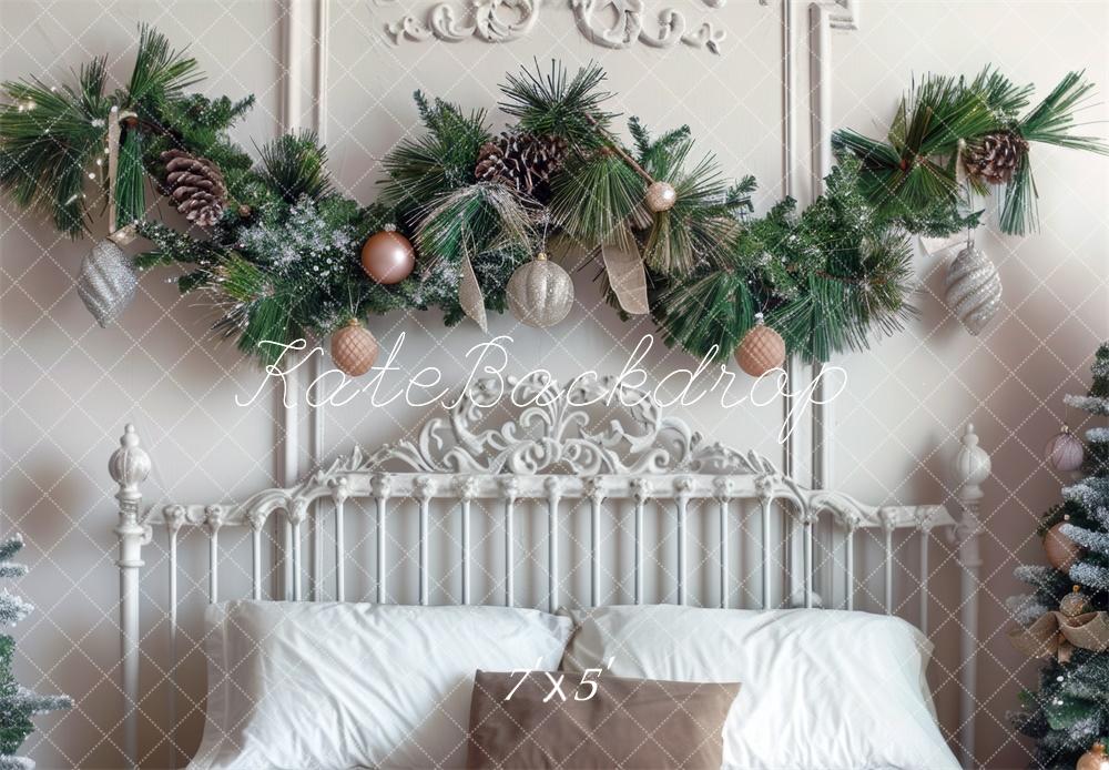 Kerst Hoofdeinde Slaapkamer Foto Achtergrond Designed by Mini MakeBelieve