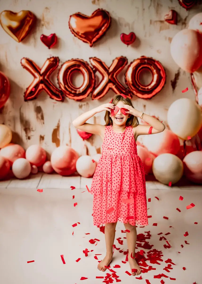 Kate Valentine's XOXO Balloons Backdrop Designed by Patty Roberts