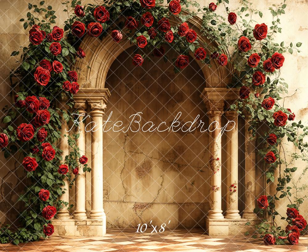 Kate Valentine Rose Arch Retro Wall Backdrop Designed by Emetselch