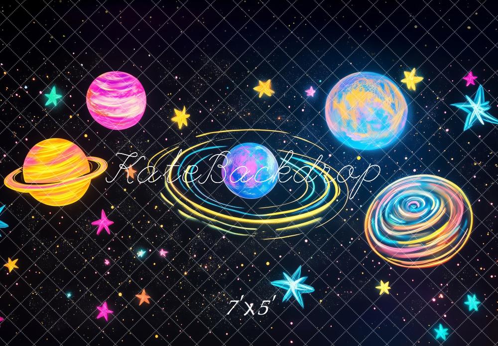 Kate Colorful Outer Space Planets Backdrop Designed by Patty Roberts