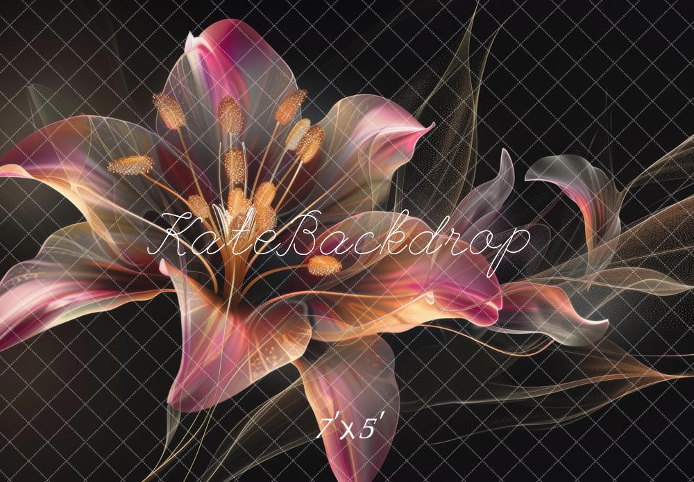 Kate Fine Art Glowing Lillies Floral Backdrop Designed by Lidia Redekopp