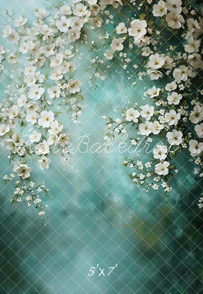 Kate Fine Art  Floral Green Blossom Backdrop Designed by Emetselch