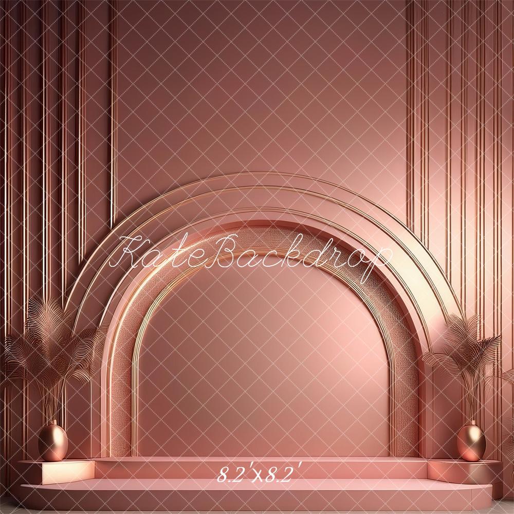 Kate Pink Fine Art Arch Metallic Wedding Backdrop Designed by Megan Leigh Photography