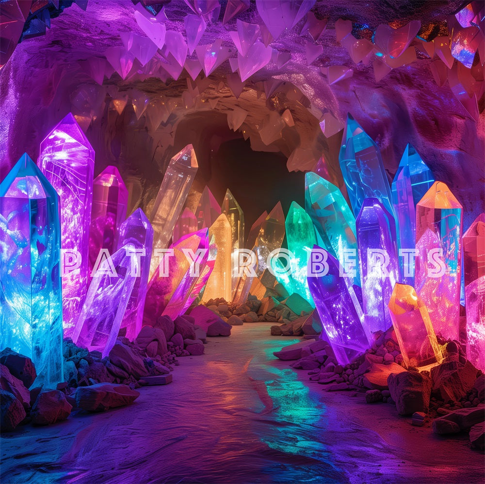 Mystical Purple Crystals Cove Foto Achtergrond Designed by Patty Robert