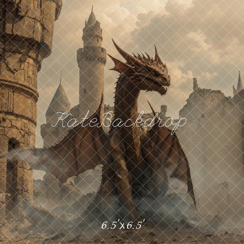 Kate Fantasy Dragon Medieval Castle Backdrop Designed by Emetselch