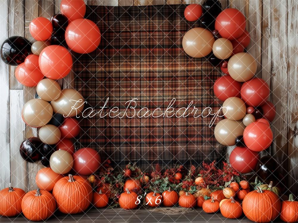 Kate Fall Pumpkin Balloon Arch Backdrop Designed by Patty Roberts