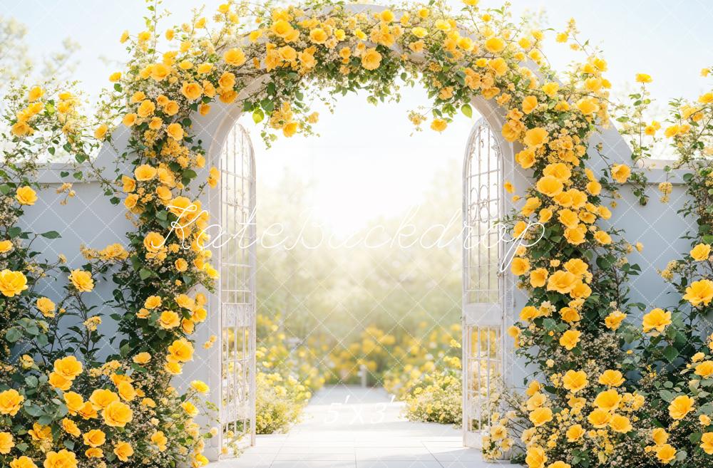 Kate Yellow Flower Arch Gate Backdrop Designed by Emetselch