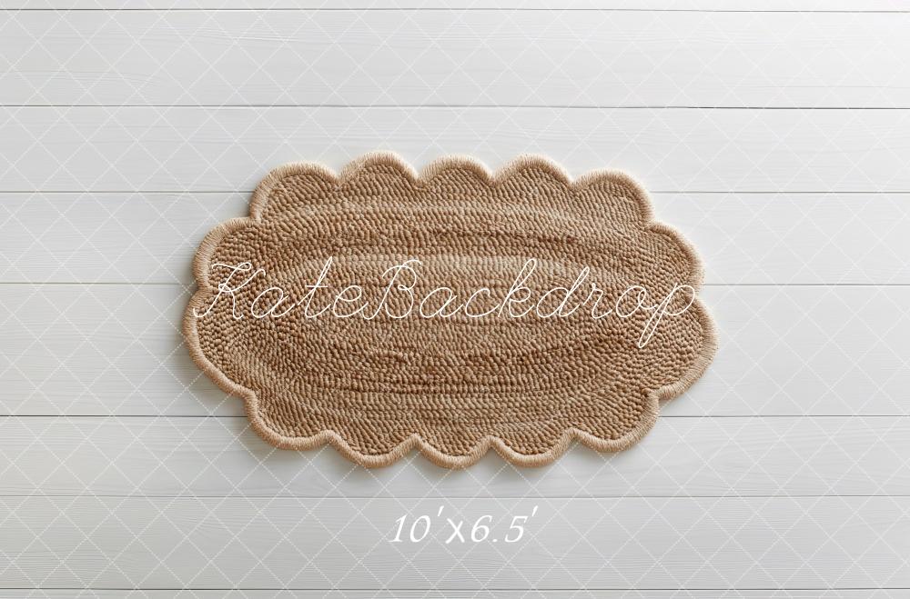 Kate Boho Newborn Jute Rug Floor Backdrop Designed by Mini MakeBelieve