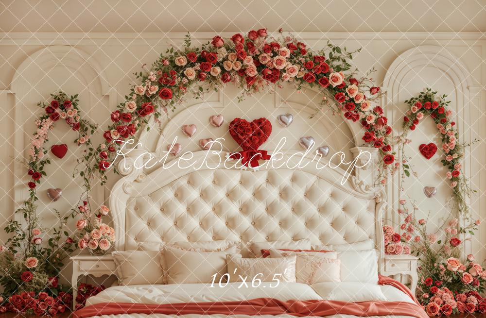 Kate Valentine Headboard Floral Arch Backdrop Designed by Emetselch