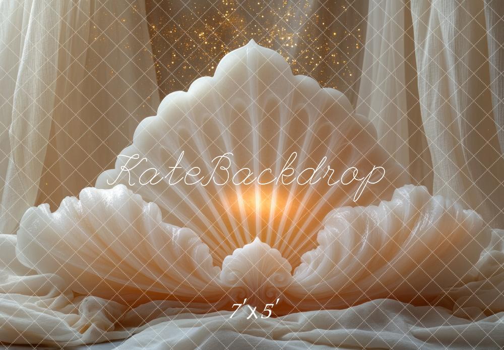 Kate Seashell Elegant Glow Backdrop Designed by Mini MakeBelieve