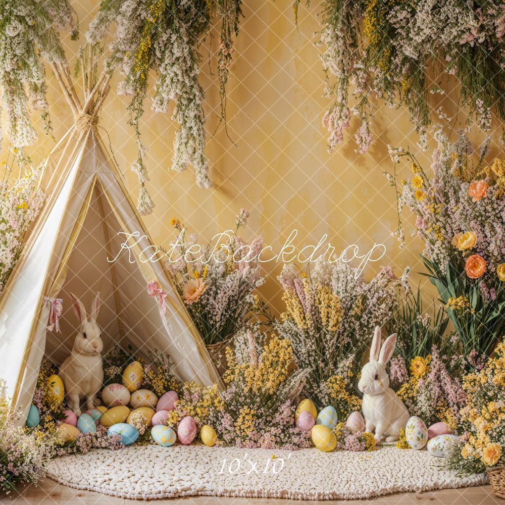 Kate Easter Bunny Tent Eggs Backdrop Designed by Emetselch