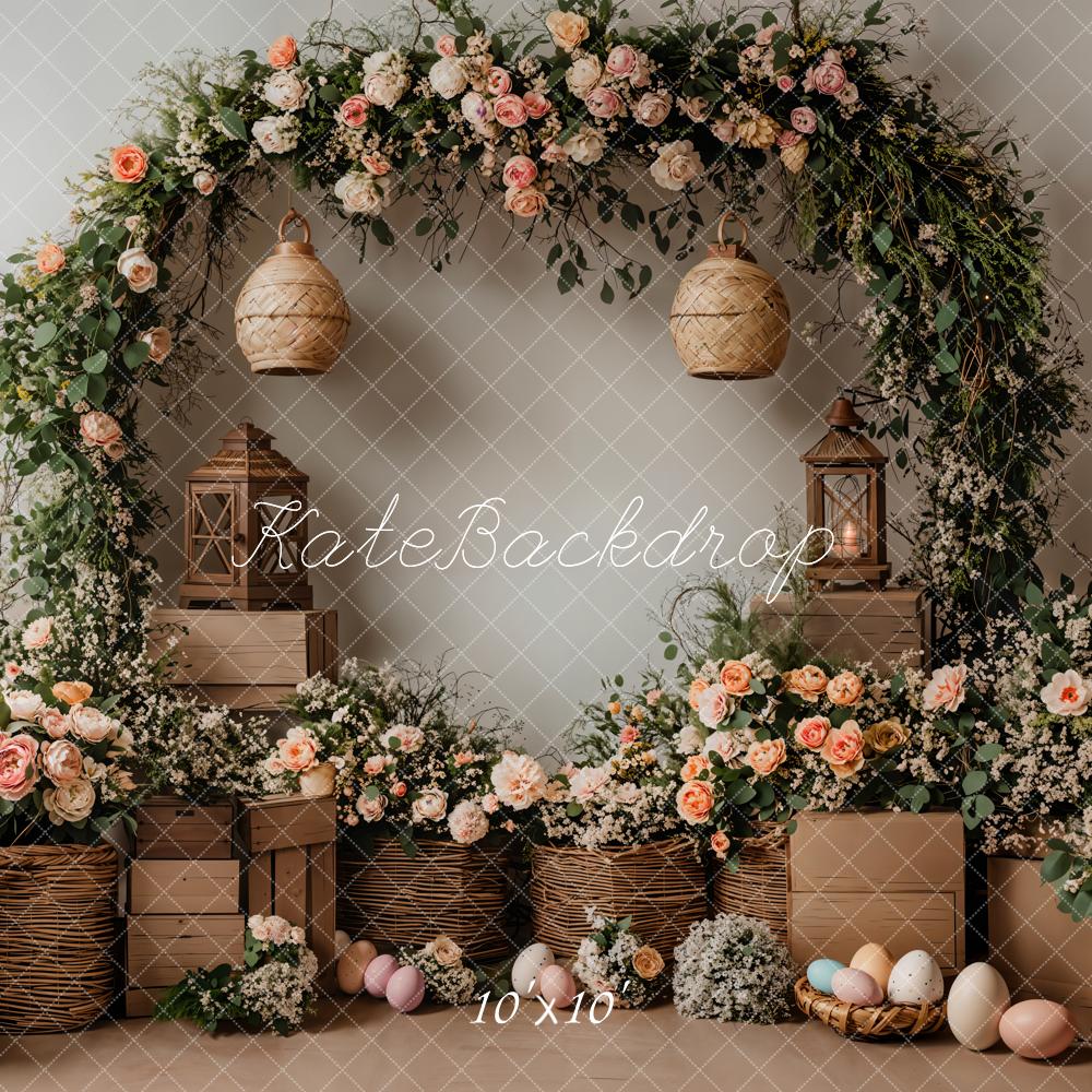 Kate Spring Flower Arch Easter Rustic Backdrop Designed by Emetselch