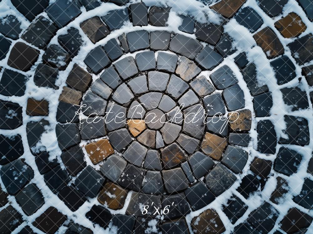 Kate Cobblestone Snowy Spiral Floor Backdrop Designed by Patty Roberts