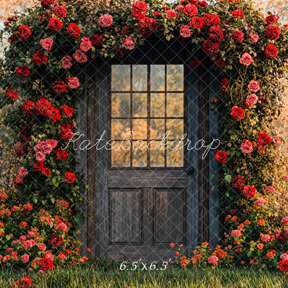 Kate Flower Arch Door Roses Backdrop Designed by Emetselch