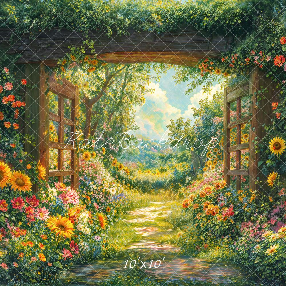 Kate Spring Garden Floral Arch Path Backdrop Designed by Emetselch