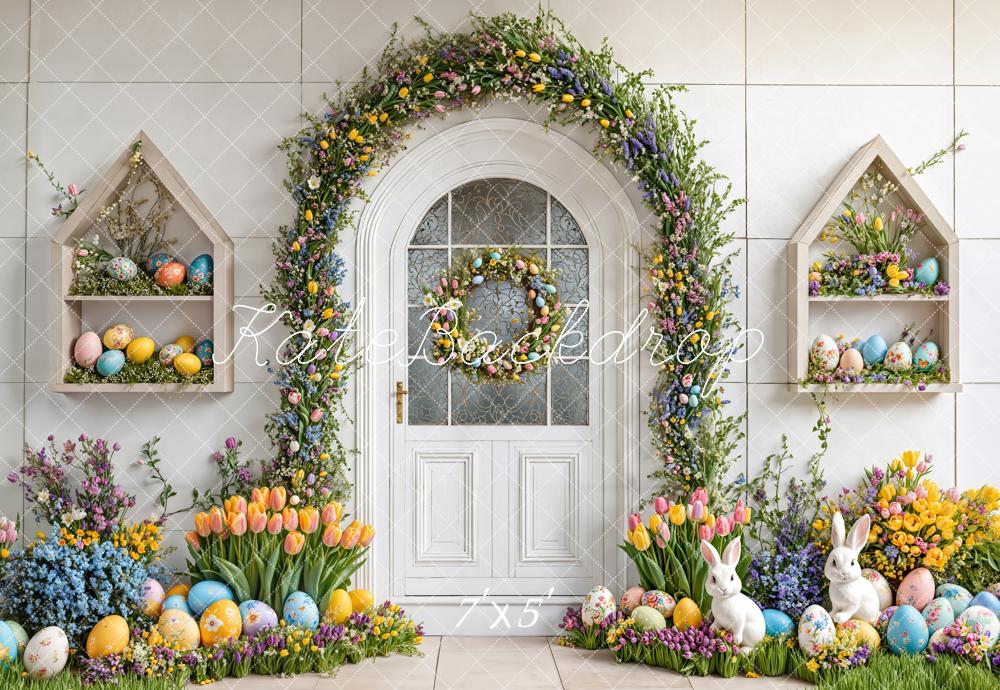 Kate Easter Bunny Floral Arch Backdrop Designed by Emetselch