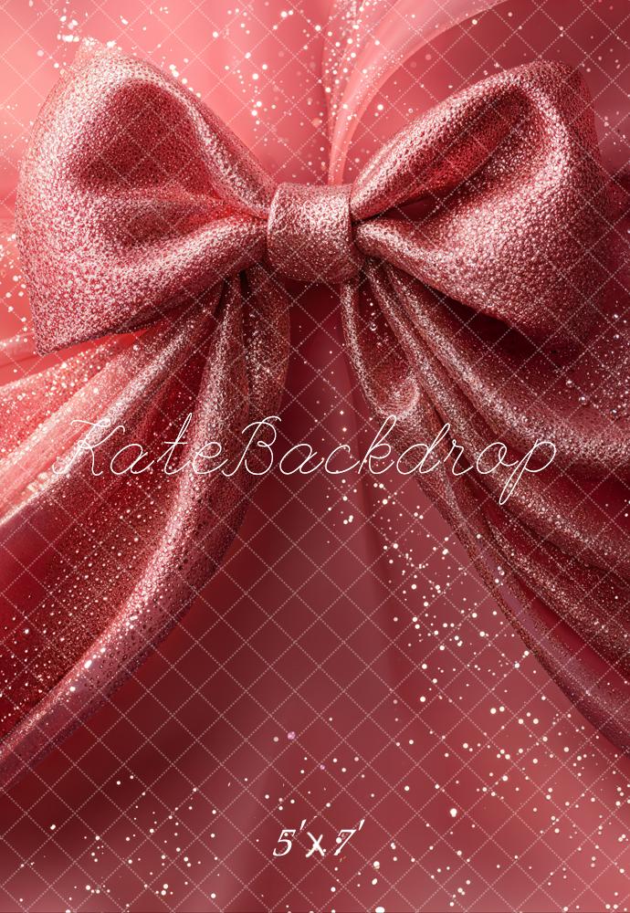 Kate Sparkling Pink Big Bow Backdrop Designed by Emetselch