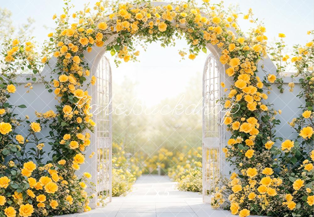 Kate Yellow Flower Arch Gate Backdrop Designed by Emetselch