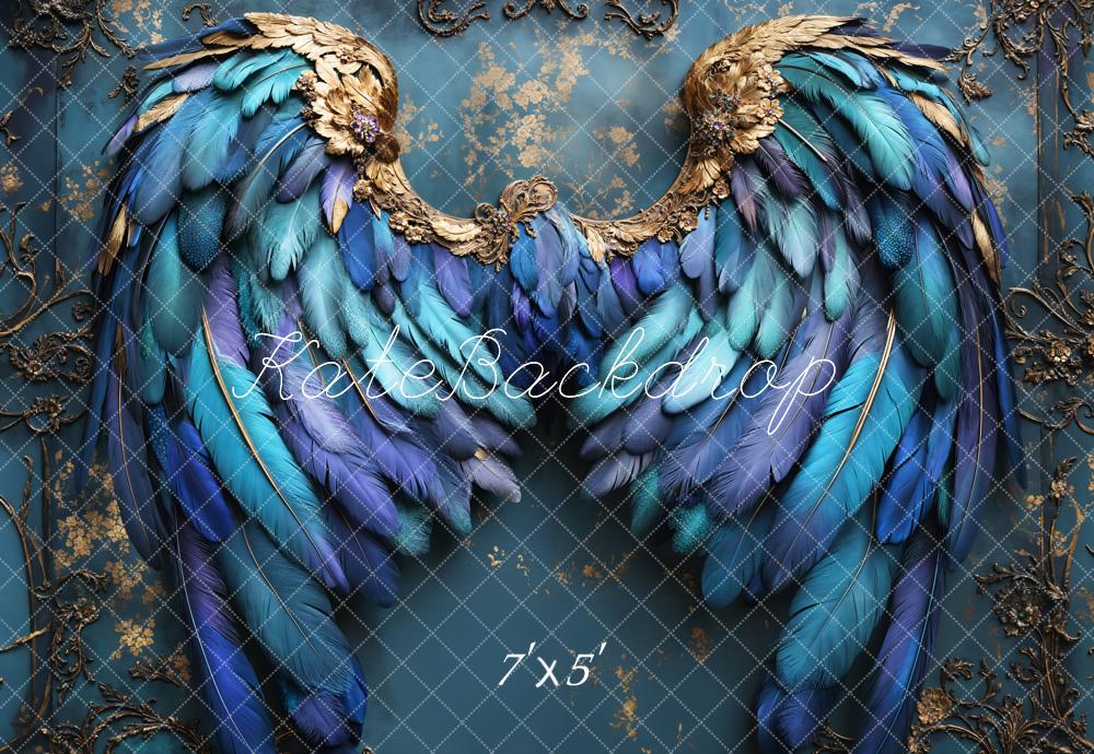 Kate Fantasy Angel Blue Wings Backdrop Designed by Emetselch