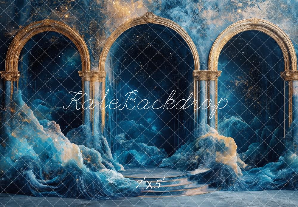 Ocean Fantasy Arches Blue Foto Achtergrond Designed by Patty Roberts