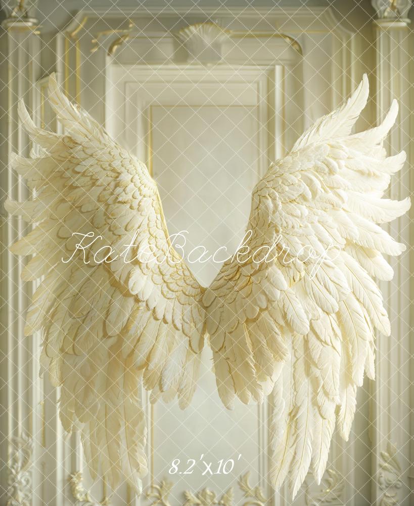 Kate Dreamy Angel Wings Elegant Retro Backdrop Designed by Emetselch