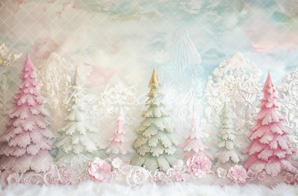 Winter Pastel Wonderland Foto Achtergrond Designed by Patty Roberts